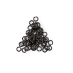 The Bead Chest Black 4mm Round Open Jump Rings, Pack of 100 - color: Black, size: 4mm