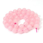 35pcs 10mm Natural Rose Quartz Gemstone Beads Energy Healing Crystal Round Loose Stone Beads for Jewelry Making, DIY Bracelets Necklaces - color: Rose Quartz, size: 10mm