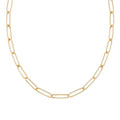 Destin Jewelry Paperclip Chain Necklace for Women, Waterproof 18K Gold Plated Stainless Steel, Hypoallergenic, Adjustable Layering Chain, Tarnish-Resistant, 2.5–6.5mm - color: 18K Yellow Gold Plated Stainless Steel, size: 16" + 2", style: 4 MM
