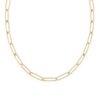 Destin Jewelry Paperclip Chain Necklace for Women, Waterproof 18K Gold Plated Stainless Steel, Hypoallergenic, Adjustable Layering Chain, Tarnish-Resistant, 2.5–6.5mm - color: 18K Yellow Gold Plated Stainless Steel, size: 16" + 2", style: 4 MM