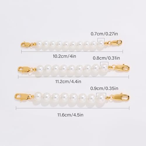 FAMARINE Gold Silver Necklace Extender Chains for Women - color: gold D