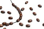 500Pcs Oval Wood Beads 6 x 8mm Tiny Brown Rice Shaped Wooden Spacer Beads Wooden Loose Beads Supplies for Handmade Crafts Making (2mm Hole) - color: 8x6mm, Brown#500pcs