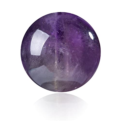 100pcs Natural Stone Round Genuine Loose Smooth Crystal Beads Gemstone for DIY Charm Bracelet Necklace Earring Jewelry Making Accessories - color: Amethyst, size: 8MM（100pcs）