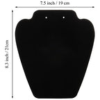 Foraineam 12 Pack Black Velvet Necklace Earring Display, Collapsible Jewelry Bust Stand Earring Necklace Chain and Pendant Easel Display Holder for Shows Business Home