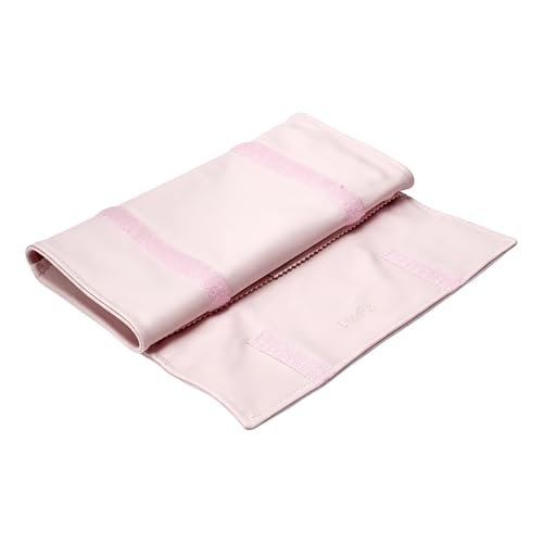 UnionPlus Travel Jewelry Roll, Faux Leather Necklaces Organizer Bag, Elastic Band and Anti-winding, Petal Pink - color: Leather Petal Pink, size: Medium
