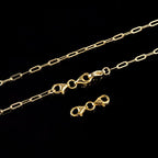 925 Sterling Silver Double Lobster Clasp and Necklace Extender Gold Plated Double Lobster Clasps Connector Bracelet Necklace Extension Clasp for Jewelry Making（4pcs） - color: A-Gold Lobster Clasp and Necklace Extender