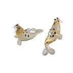 FASHEWELRY 5Pcs Handmade Ocean Sea LionLampwork Glass Pendants Light Khaki Marine Life Sea Lion Loose Beads Charms for DIY Jewelry Making - color: Sea Lion-Light Khaki