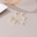 30PCS 14K Gold and Silver Flat Pad Earring Posts Hypoallergenic Earring Studs with 925 Sterling Silver Post for DIY Jewelry Making Findings - color: C Style -14K Gold and Silver Flat Pad