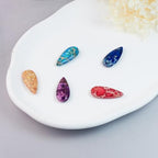 5 Pieces Natural Teardrop Imperial Jasper Pendant,Gemstone Charms for DIY Jewelry Making Necklaces, Bracelets, Earrings - color: Teardrop Imperial Jasper Pendant-c