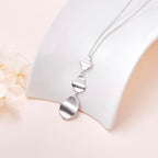 Long Necklace Sterling Silver Larait Bar Y Lariat Long Chain Drop Adjustable Necklace Gift for Her, 30" - style: Long Sweater Necklace