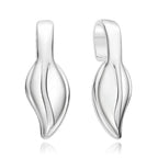 5pcs Adabele Authentic 925 Sterling Silver Hypoallergenic 16mm Glue On Bail Bale Pendant Clasp 10.6mm Leaf Flat Pad Base for DIY Craft Jewelry Making SS101 - size: 16mm Glue-on Bail