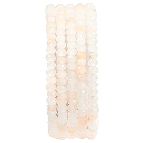 BEADIA Natural Pink Aventurine Beads 4x2mm 120pcs Faceted Rondelle Loose Semi Gemstone Beads for Jewelry Making Design - color: Pink Aventurine