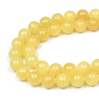 MJDCB Stone Beads Yellow Jade Round Loose Beads for Jewelry Making DIY Bracelet Necklace 4mm - color: Yellow Marble Jade, size: 4mm