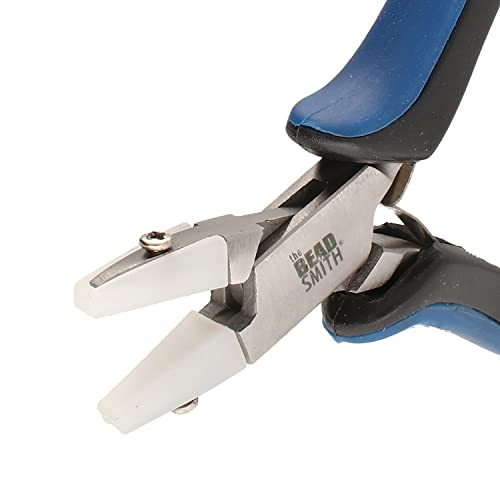 The Beadsmith Chain Nose Nylon Jaw Pliers – 5 inches (127mm) – Ergonomic Handle, Double Leaf Springs – Includes Replacement Heads – Jewelry Making Tool for Creating Bracelets, Earrings & Necklaces - style: Chain Nose