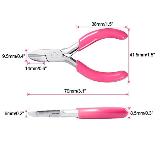 SPEEDWOX Mini Diagonal Pliers, 3" Wire Cutters Small with Pink PVC Handle, Jewelry Pliers for Beading Jewelry Making DIY Craft Hobby Supplies - style: 3" Diagonal Pliers