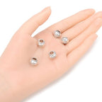 40pcs Joy Beads Large Hole Happiness Round Loose Beads (4.5mm Hole) Antique Silver Metal Spacer for DIY Craft Jewelry Making MEC-C10 - size: Joy Round Bead
