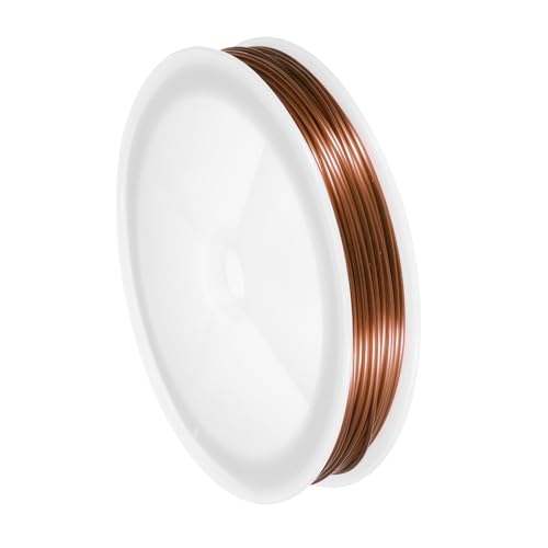 MECCANIXITY 18 Gauge Copper Wire for Jewelry Making Tarnish Resistant Beading Wire for Jewelry Making Crafts Supplies, Brown,49FT - color: Brown, size: 18 Gaugex49FT