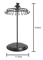 Black Bird Rotating Necklace Holder Bracelet Stand/Jewelry Organizer/Jewelry Tree - color: Black