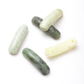 5PCS Natural Green Jade Stone Rectangle Curved Beads Gemstone Pendants Connectors for DIY Bracelet Neclace Jewelry Making - color: Green Jade