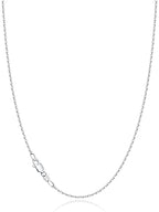 Jewlpire 18k Gold Plated 925 Sterling Silver Chain Necklace for Women, 1.2mm Cable Chain Necklace Thin & Dainty & Sturdy Women's Chain Necklaces 14/16/17/18/20/22/24 Inch - color: 925 Sterling Silver, size: 16 Inch