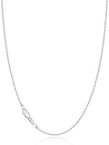 Jewlpire 18k Gold Plated 925 Sterling Silver Chain Necklace for Women, 1.2mm Cable Chain Necklace Thin & Dainty & Sturdy Women's Chain Necklaces 14/16/17/18/20/22/24 Inch - color: 925 Sterling Silver, size: 17 Inch