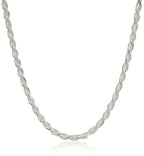 Amazon Essentials Sterling Silver Diamond Cut 14 Inches Rope Chain Necklace - color: Silver, size: 30"