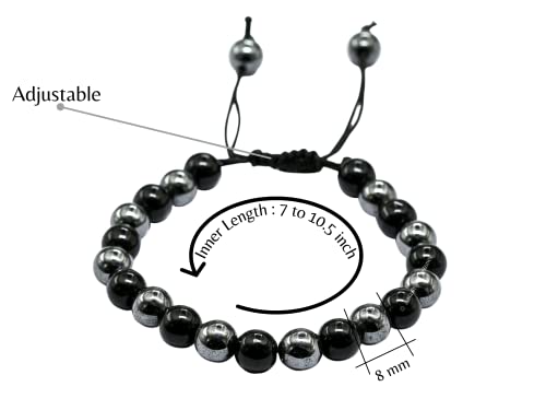 Amazing Gemstone Bracelet for Lymphatic Drainage - Black Obsidian Hematite Bracelet Set for Men Women Healing Calming Anxiety Stress Relief Gifts Pulseras Para Hombres Mujer Stocking Stuffers - color: Lymphatic Drainage