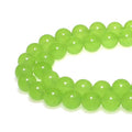 MJDCB Stone Beads 8mm 43pcs Round Fruit Green Jade Loose Gemstone Bead Charms for Jewelry Making Bracelet Necklace Earring Pendant - color: Fruit Green Jade, size: 8mm