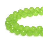 MJDCB Stone Beads 6mm 60pcs Round Fruit Green Jade Loose Gemstone Bead Charms for Jewelry Making Bracelet Necklace Earring Pendant - color: Fruit Green Jade, size: 6mm