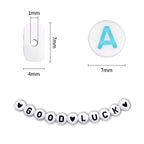 1400pcs Letter Beads, 4x7 mm Acrylic Alphabet Beads, Beads for Jewelry and Bracelet Making, in 28 Grid Box (White and Colorful) - color: White Beads Colorful Letter