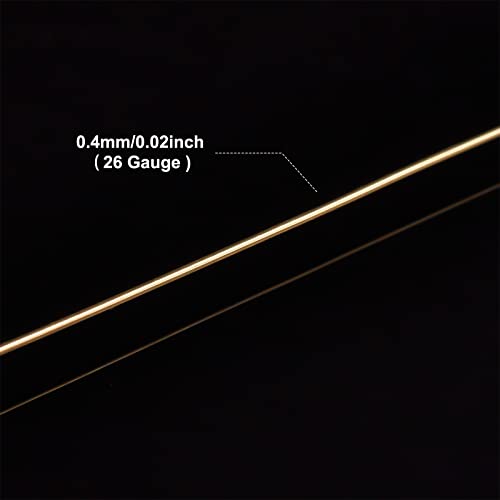 BENECREAT 26 Gauge 131 Yards Jewelry Beading Wire Light Gold Tarnish Resistant Copper Wire for Beading Wrapping and Other Jewelry Craft Making - color: Light Gold, size: 26 Gauge