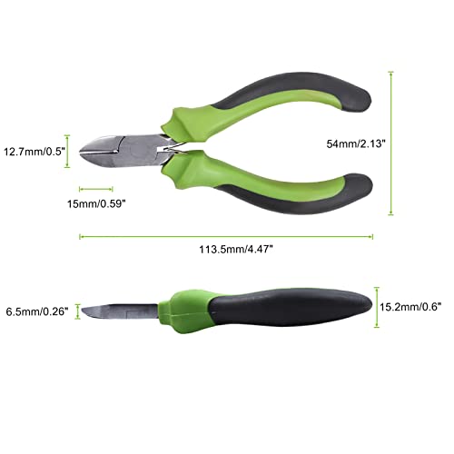 SPEEDWOX Mini Diagonal Cutting Pliers 4-1/2 Inches Small Wire Cutters Mini Precision Plastic Nippers Professional Hand Tool for Jewelry Makinging Beading Hobby Craft DIY - style: Diagonal Pliers