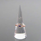 2 Pcs Clear Cone Shape Acrylic Ring Display Holder Finger Ring Stand Jewelry Display Support Ring Showing Organizer