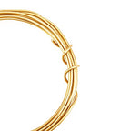 BENECREAT 12 Gauge 16.4 Feet Round Raw Copper Wire Gold Brass Wire for Beading Craft and Jewelry Making - size: 12 Gauge