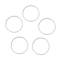 Adabele 50pcs Silver Round Hoop Circle Beading Hoop Link Jewelry Findings 20mm Geometric Connector Open Back Bezel Frame for DIY Craft Jewelry Making CF71-3 - size: Round Circle (0.79 inch)