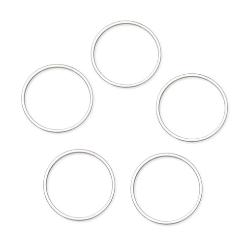 Adabele 50pcs Silver Round Hoop Circle Beading Hoop Link Jewelry Findings 20mm Geometric Connector Open Back Bezel Frame for DIY Craft Jewelry Making CF71-3 - size: Round Circle (0.79 inch)