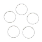 Adabele 50pcs Silver Round Hoop Circle Beading Hoop Link Jewelry Findings 16mm Geometric Connector Open Back Bezel Frame for DIY Craft Jewelry Making CF71-2 - size: Round Circle (0.63 inch)