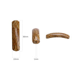 BEADIA Natural Curved Brown Picture Jasper Stone Beads 36x10mm 4pcs for DIY Bracelet Jewelry Making - color: Brown Picture Jasper