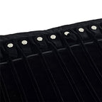 Portable Jewelry Roll Untangled Secure Necklace Travel Storage Bag Displays Holder 16 Chain (Black Diamond) - color: Black Diamond