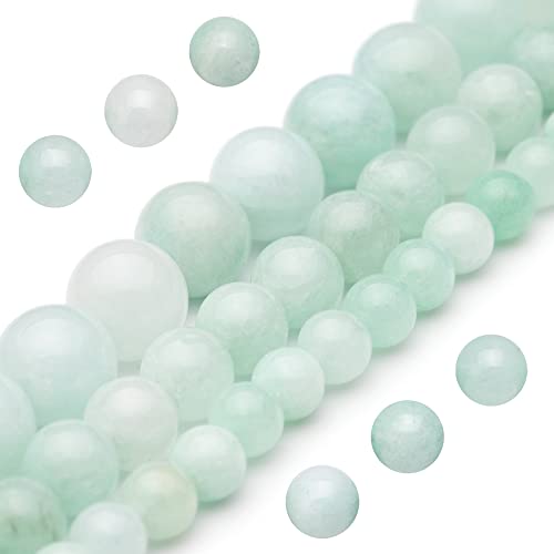 Youngbling Natural Gemstone Beads for Jewelry Making,6mm Burmese Jade Polished Round Smooth Stone Beads for Bracelet Necklace 15 Inch - color: Burmese Jade, size: 6mm