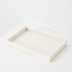 Stackable Jewelry Organizer Tray For Drawers,White Leather Small Earring Storage Tray,Bracelet And Necklace Display Box,Jewelry Ring Display Case (Creamy White Blank Trays) - style: Creamy White Blank Trays
