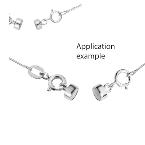 2 Sets Adabele Real Yellow Gold Plated Sterling Silver Small Strong Magnetic Clasp Findings for Necklace Bracelet Anklet DIY Jewelry Making SS488-2