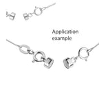 2 Sets Adabele Real Yellow Gold Plated Sterling Silver Small Strong Magnetic Clasp Findings for Necklace Bracelet Anklet DIY Jewelry Making SS488-2