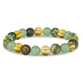 Crystal Vibe 8mm Beaded Bracelets For Women Men - Healing Crystal Bracelet - Adjustable Size - color: wealth