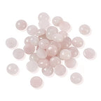 Crafans 50Pcs 10mm Round Gemstone Cabochons, Half Round Natural Rose Quartz Cabochons Dome Gemstone Beads No Hole Healing Power Stone Flat Back Chakra Crystal Beads for Jewelry Making - color: Rose Quartz, size: 10mm