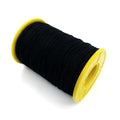 Amaney 500m 0.5mm Black Elastic Cord Beading Threads Stretch String Fabric Crafting Cords for Jewelry Making - size: 0.5mm, style: Black