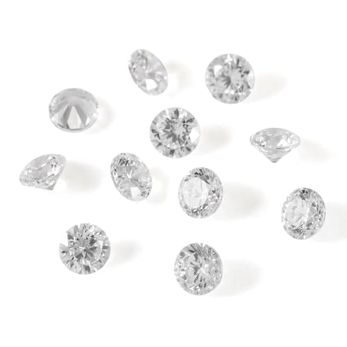 FASHEWELRY 300Pcs 2mm Cubic Zirconia Cabochons Tiny Rhinestone Clear Pointed Back Faceted Crystal Diamante for Nail Art Craft Replacing Jewelry Grade AAA - color: Clear, size: 2mm