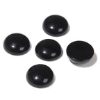 20pcs 6mm Natural Stone No Hole Black Agate Semicircle Smooth Cabochons Beads Healing Chakra Crystal Stone Bead for Jewelry Making Rings Earrings Necklace Bracelet DIY Crafts - color: Black Agate, size: 6mm