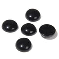 20pcs 6mm Natural Stone No Hole Black Agate Semicircle Smooth Cabochons Beads Healing Chakra Crystal Stone Bead for Jewelry Making Rings Earrings Necklace Bracelet DIY Crafts - color: Black Agate, size: 6mm