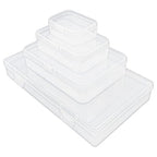 96 Pack Rectangular Clear Plastic Storage Containers Box with Hinged Lid for Beads and Other Small Craft Items (Mixed Sizes 2) - size: Mixed Sizes 2